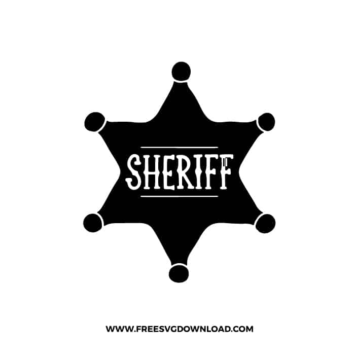 Sheriff Badge SVG & PNG, SVG Free Download, svg files for cricut, cowboy free svg, cowgirl svg, western svg, rodeo svg, country svg, cowboy boots svg, southern svg, farm life svg, country life svg, country house svg, farmhouse svg, howdy svg, texas svg