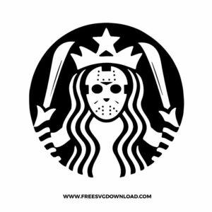 Starbucks Jason Voorhees Free SVG File