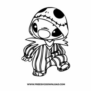 Stitch Nightmare Before Christmas Free SVG File