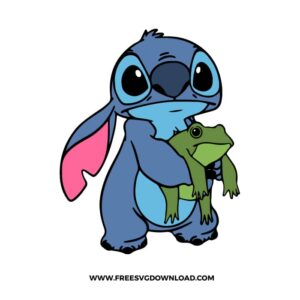 Stitch With Frog SVG & PNG, SVG Free Download, svg files for cricut, disney svg, stitch svg, ohana svg, lilo svg, ohana means family svg, stay weird svg, stitch outline svg, stitch svg layers, stitch free svg