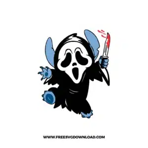 Stitch Ghost Face Free SVG File