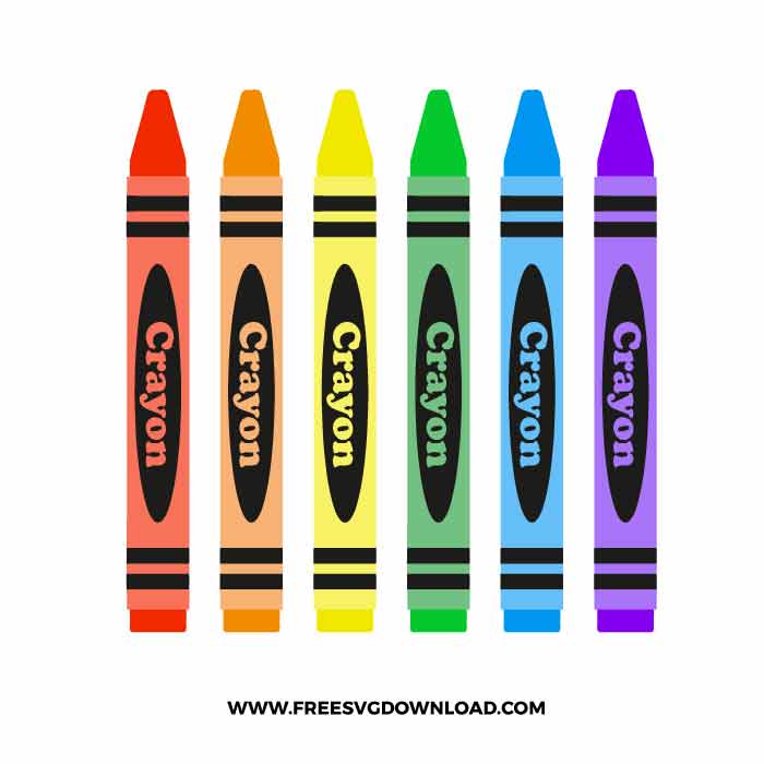 Crayon SVG & PNG, SVG Free Download, svg files for cricut, school svg, crayon layered svg, teacher svg, back to school svg, pre-kindergarten svg, school supplies svg, 1st grade svg, kids svg, preschool svg