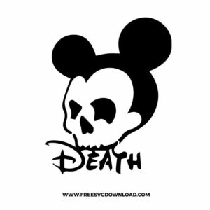 Mickey Skull Free SVG File