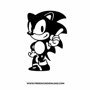 Sonic Outline Free SVG File