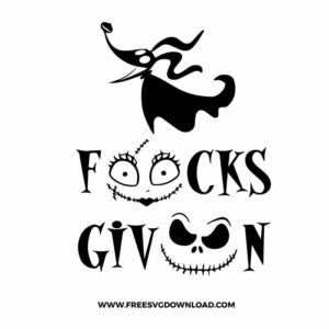 Zero Fucks Given Nightmare Before Christmas Free SVG File