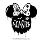 Minnie Mouse Momster SVG & PNG, SVG Free Download, svg files for cricut, halloween svg, happy halloween svg, disney svg, ghost svg, trick or treat svg, spooky season svg, minnie mouse svg, mickey mouse svg, mom svg, mom life svg