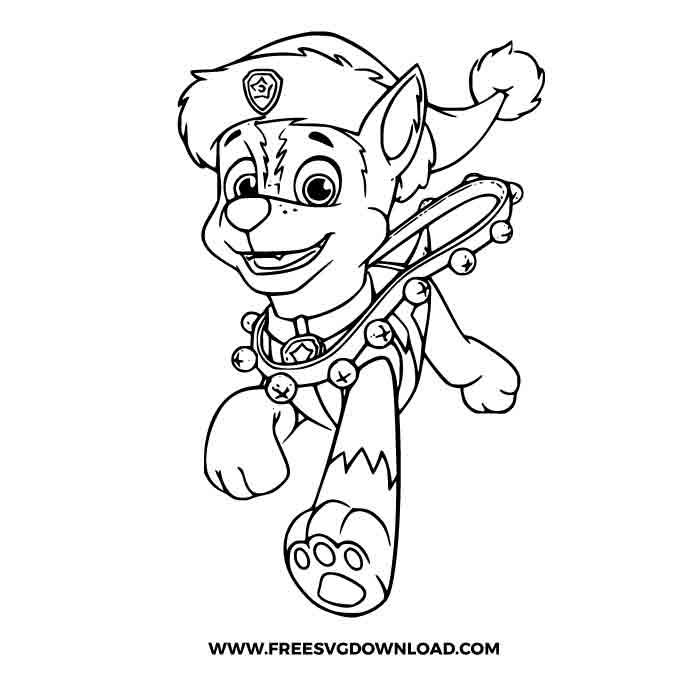 Paw Patrol Chase Christmas SVG & PNG, SVG Free Download, svg files for cricut, christmas svg, christmas light svg, christmas tree svg, paw patrol svg, paw patrol birthday svg, skye svg, marshall svg, skye svg, everest svg, rocky svg, ruble svg, tracker svg, zuma svg, paw patrol birthday svg, dad patrol svg, mom patrol svg, tv show svg