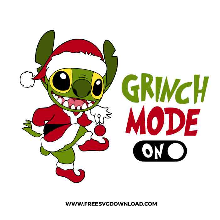 Stitch Grinch SVG & PNG, SVG Free Download, svg files for cricut, stitch svg, grinch svg, christmas svg, grinch mode on svg, grinch face svg, grinch hand svg, christmas ornament svg, disney svg