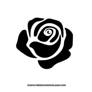 Black And White Rose SVG & PNG Free Cut Files