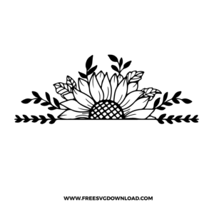Half Sunflower SVG & PNG