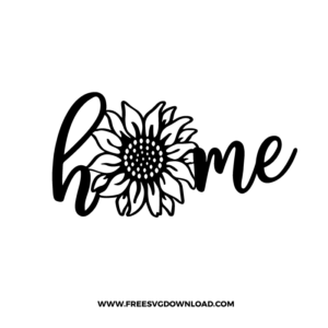 Home Sunflower Free SVG File