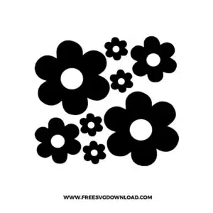 Simple Flowers Free SVG File