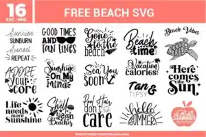 Beach SVG Free Cut Files