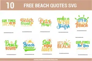 Beach Quotes SVG Free Cut Files