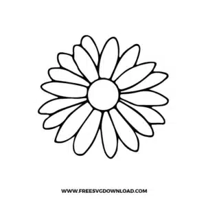 Daisy Outline SVG Cut File