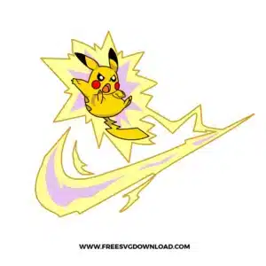 Pikachu Nike Free SVG File