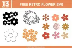 Retro Flower Free SVG Files