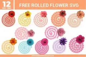 Rolled Flower SVG Free Cut Files