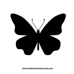 Solid Butterfly Free SVG File
