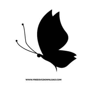 Simple Butterfly Silhouette Free SVG Cut Files