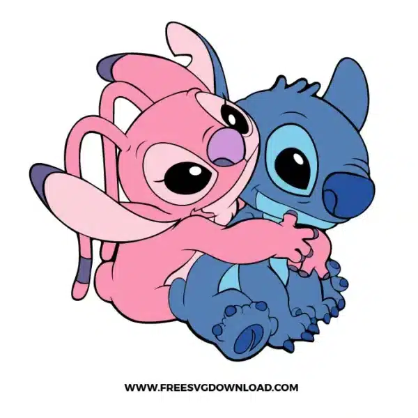 Stitch and Angel SVG Cut File