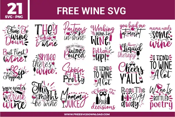 Wine Free SVG Files
