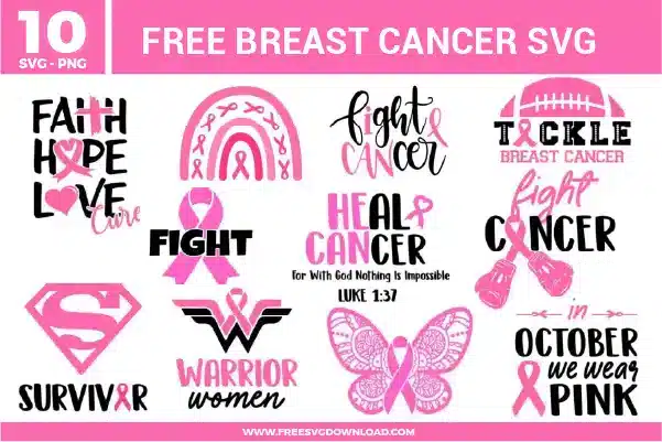 Breast Cancer Free SVG Files