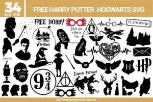 Harry Potter Hogwarts Free SVG Files