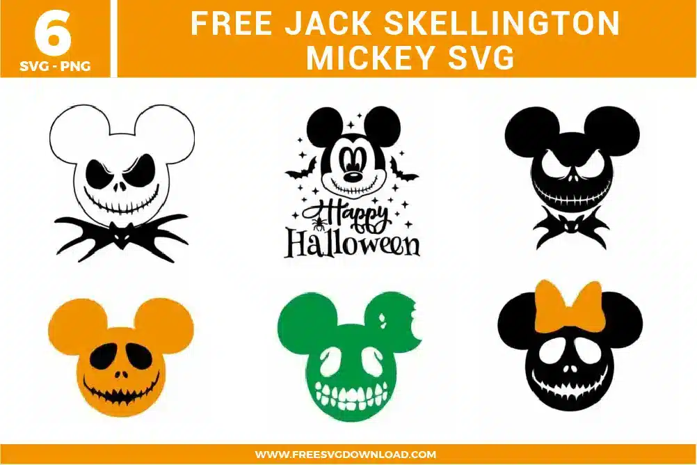 Jack Skellington Mickey Free SVG Files