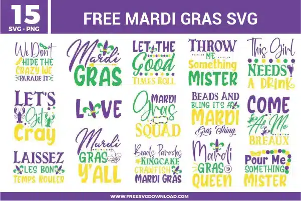 Mardi Grass Free SVG Files