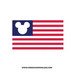 Mickey American Flag Free SVG File