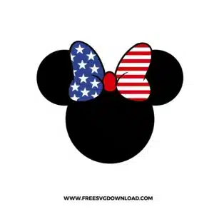 Minnie Mouse 4th Of July Free SVG File