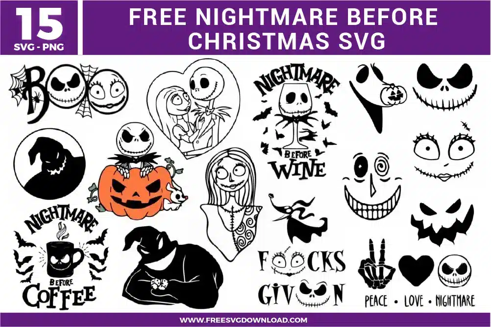 Nightmare Before Christmas Free SVG Files