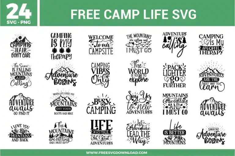 Camp Life Free SVG Files