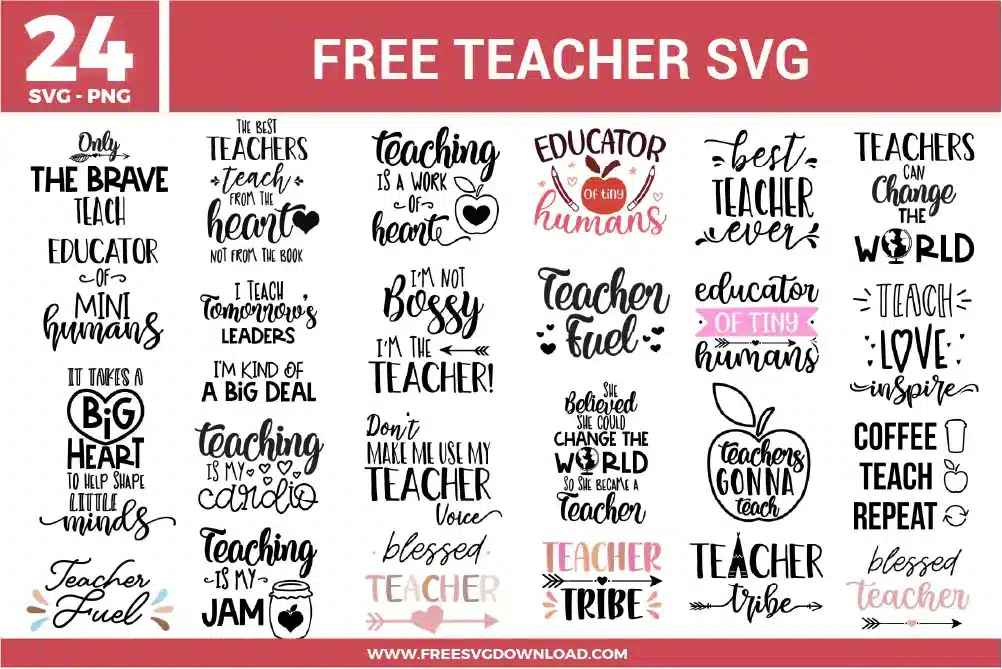 Teacher Free SVG Files