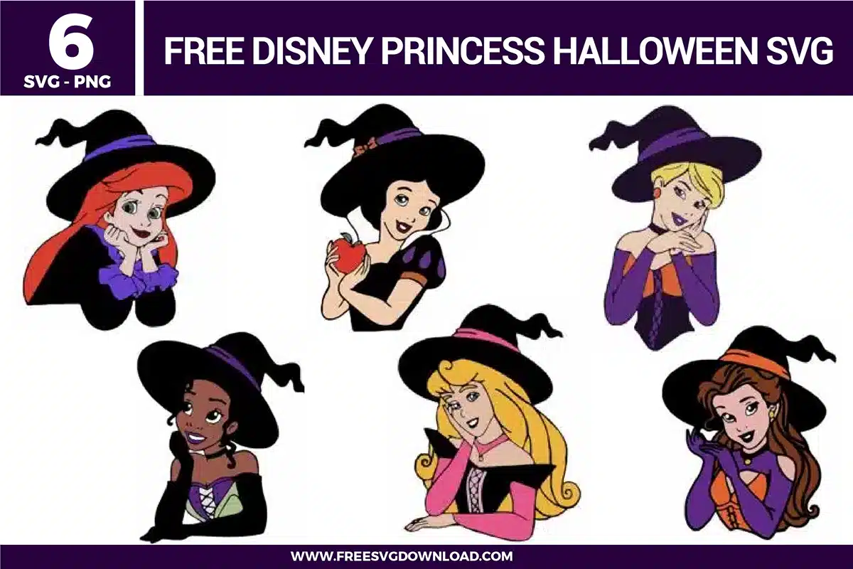 Disney Princess Halloween Free SVG Files | Free SVG Download, image size:1200x800
