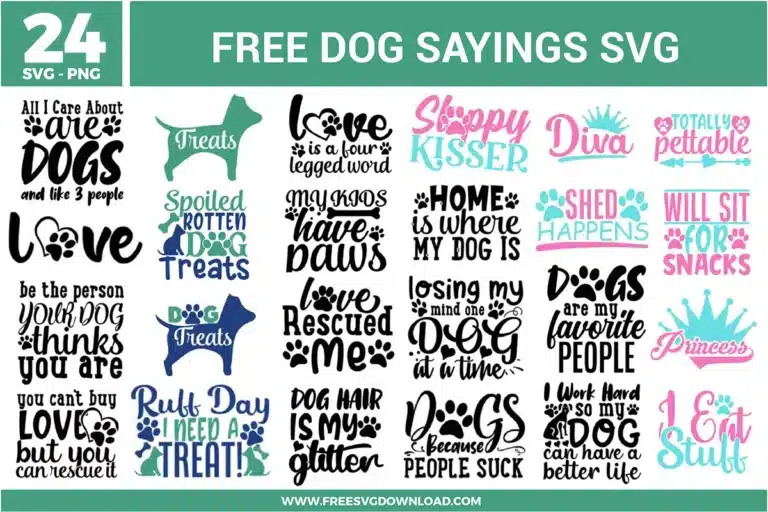 Dog Sayings Free SVG Files