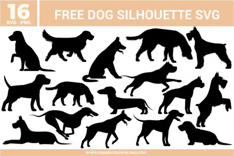 Dog Silhouette Free SVG Files