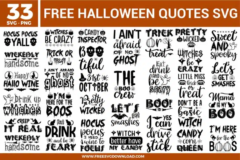 Halloween Quotes Free SVG Files