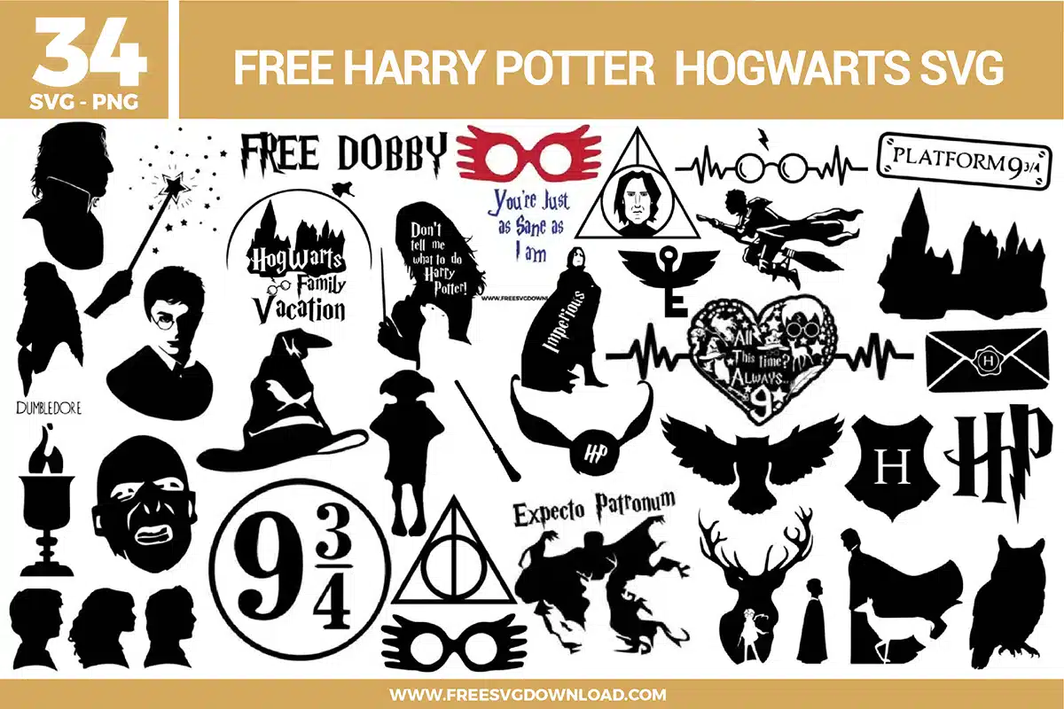 Harry Potter Hogwarts Free SVG Files