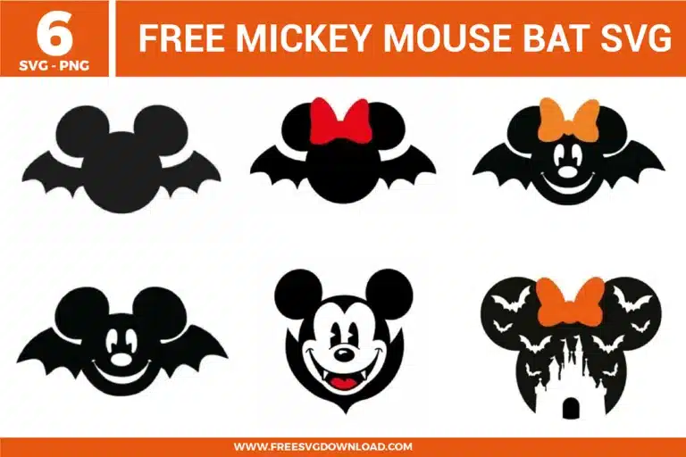 Mickey Mouse Bat Free SVG Files