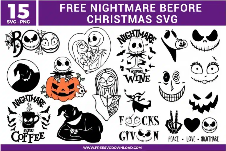 Nightmare Before Christmas Free SVG Files