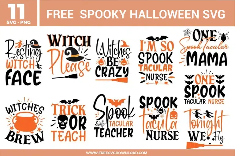 Spooky Halloween Free SVG Files