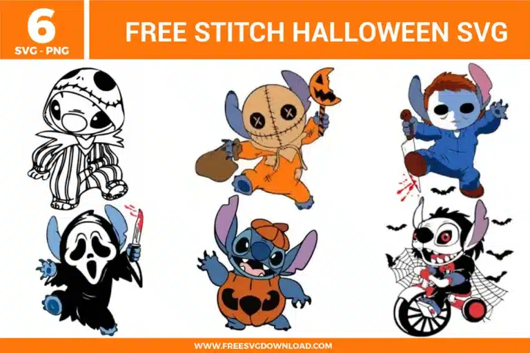 Stitch Halloween Free SVG Files