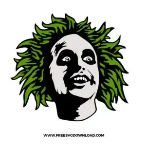 Beetlejuice Face Free SVG File