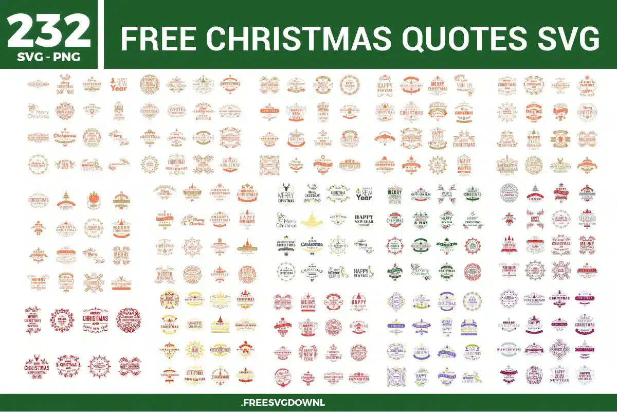 Christmas Quotes Free SVG Files