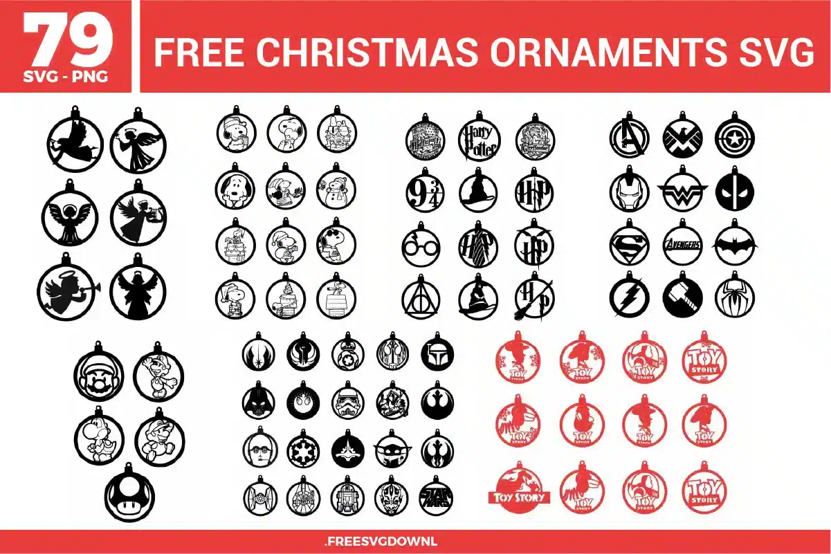 Christmas Ornaments Free SVG Files