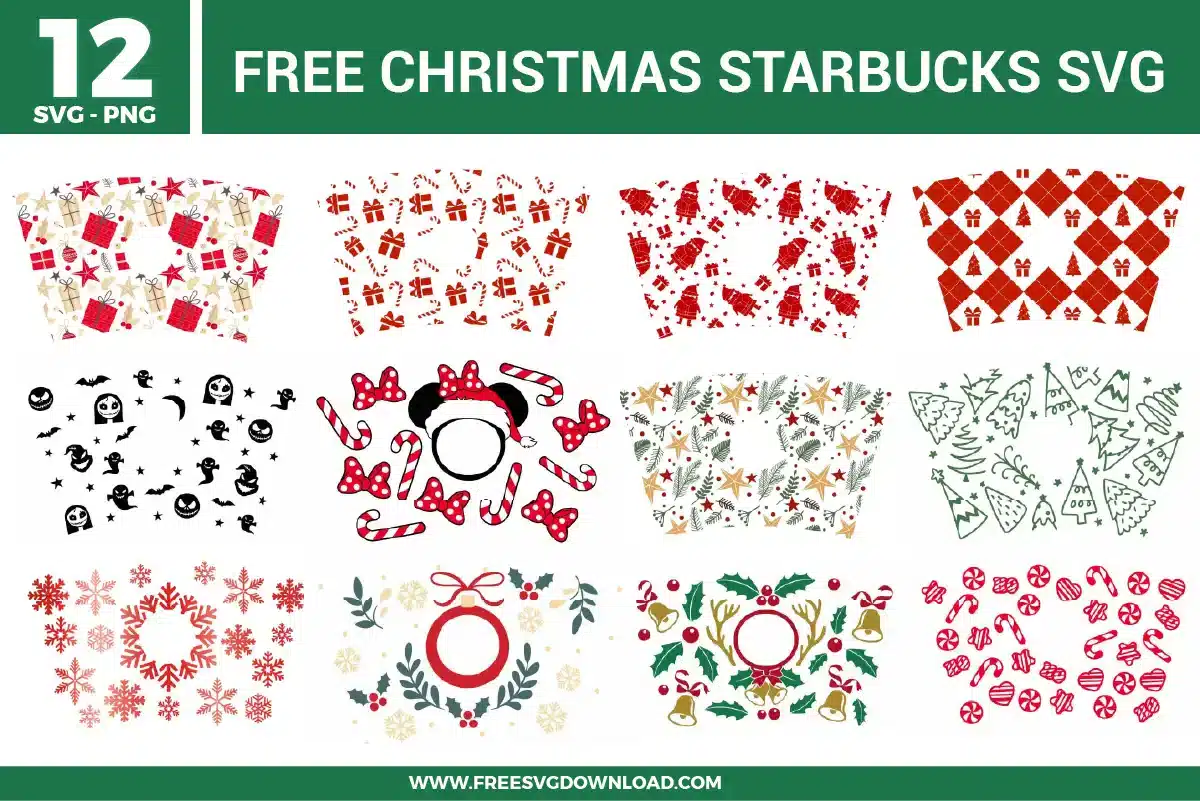 Christmas Starbucks Free SVG Files