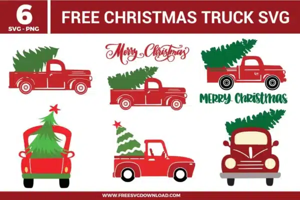 Christmas Truck Free SVG Files