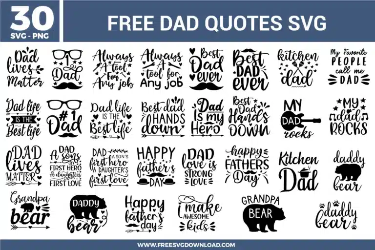 Dad Quotes Free SVG Files